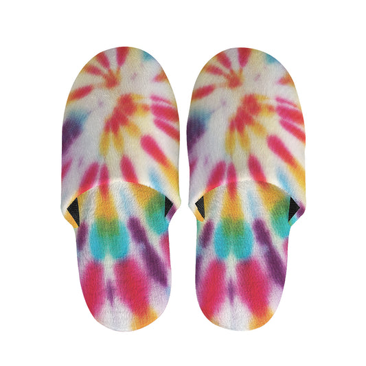 Bright Swirl Tie Dye Print Slippers