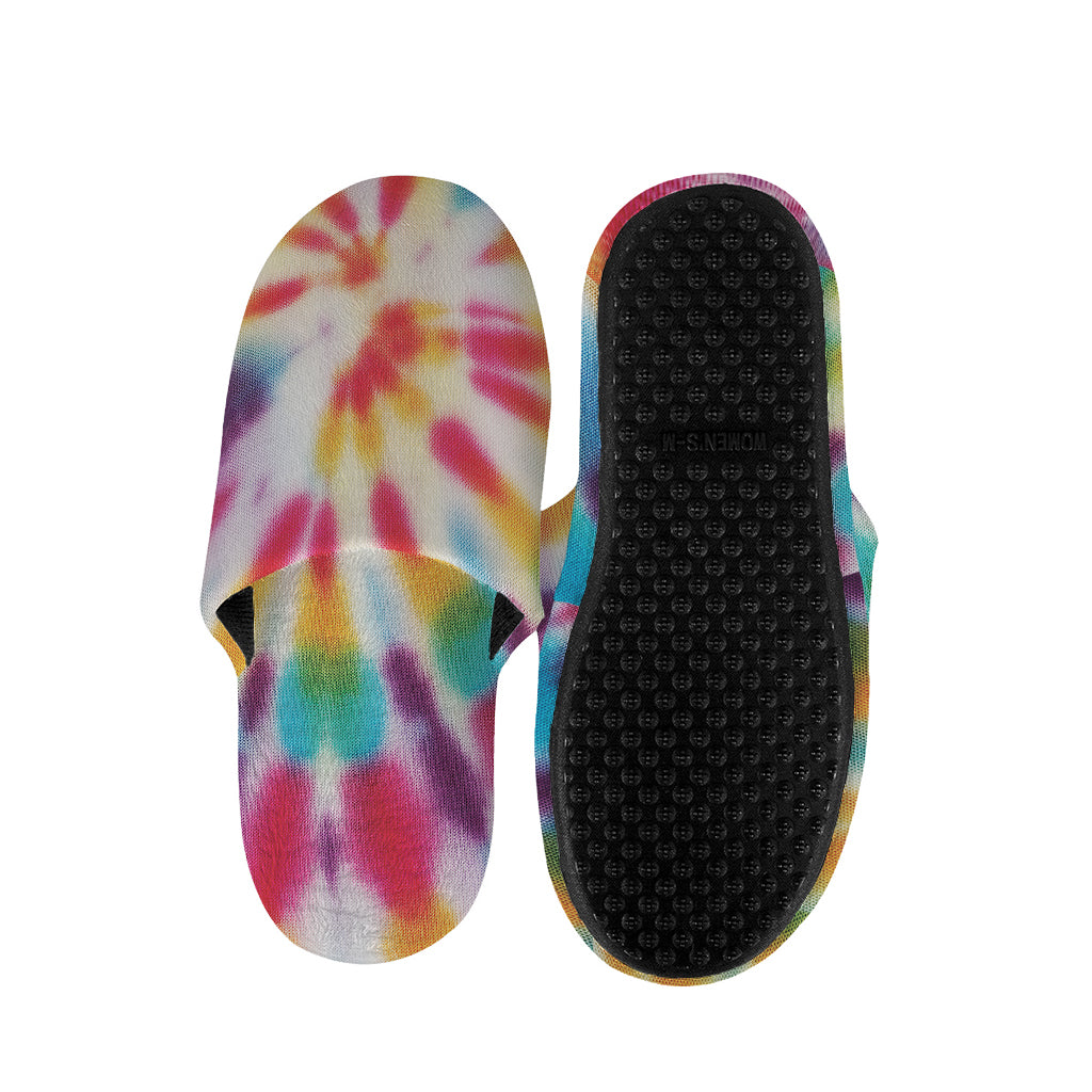 Bright Swirl Tie Dye Print Slippers