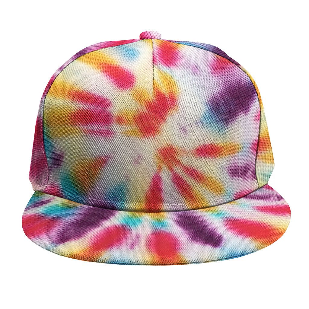 Bright Swirl Tie Dye Print Snapback Cap