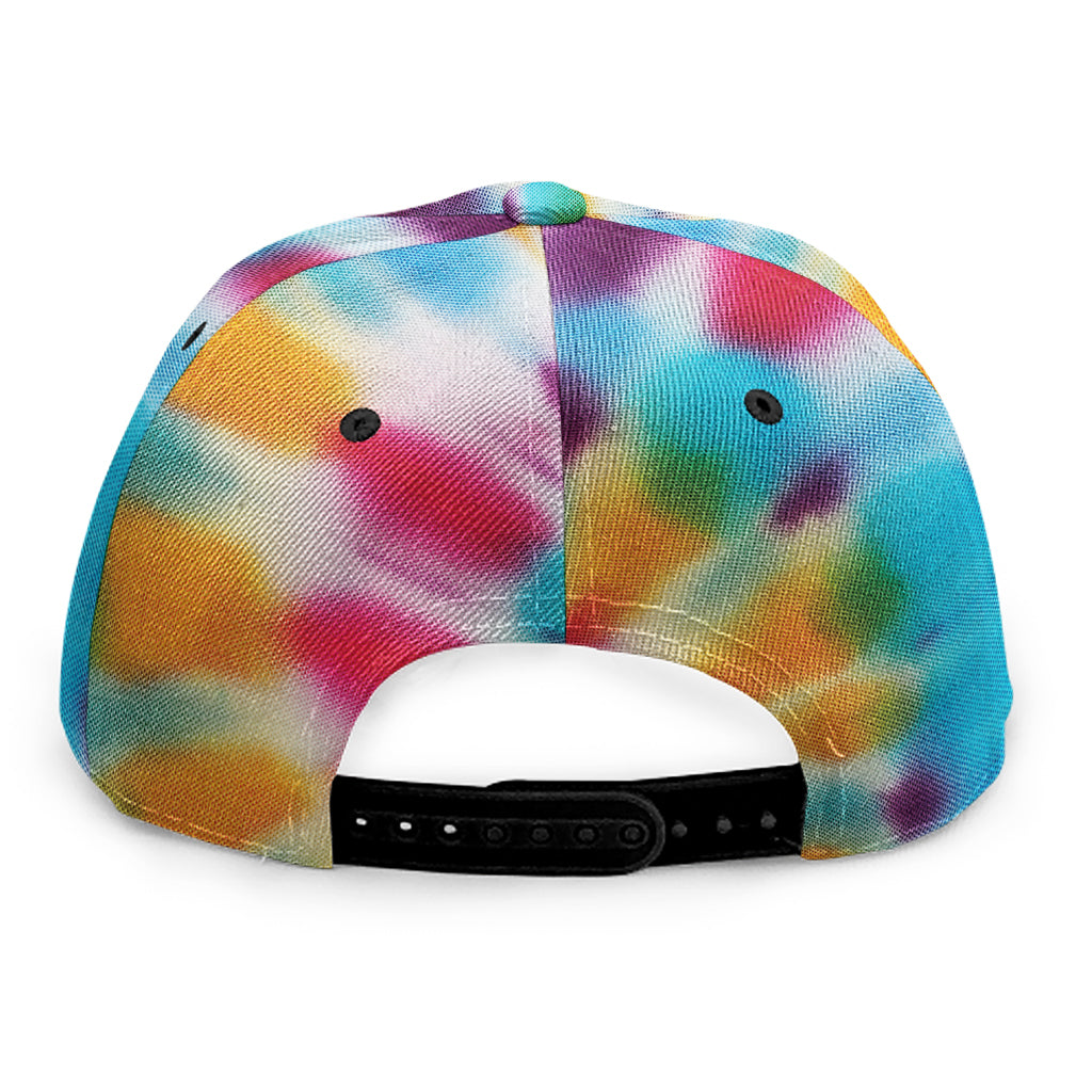 Bright Swirl Tie Dye Print Snapback Cap