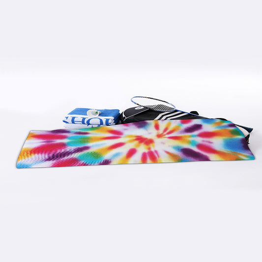 Bright Swirl Tie Dye Print Sports Towel