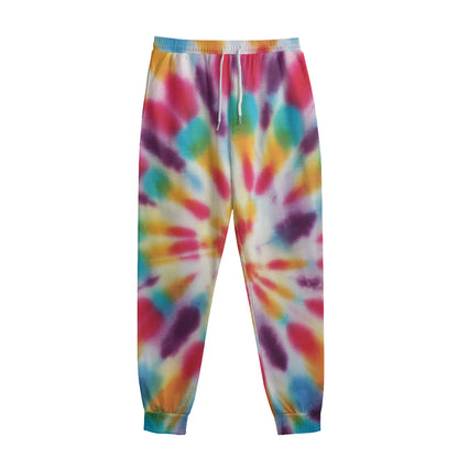 Bright Swirl Tie Dye Print Sweatpants