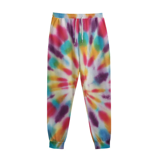 Bright Swirl Tie Dye Print Sweatpants