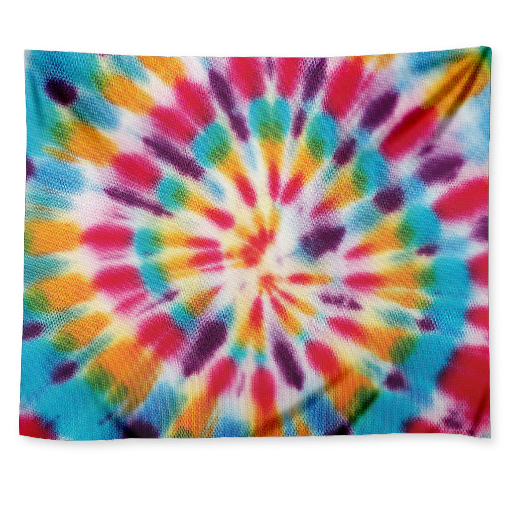Bright Swirl Tie Dye Print Tapestry