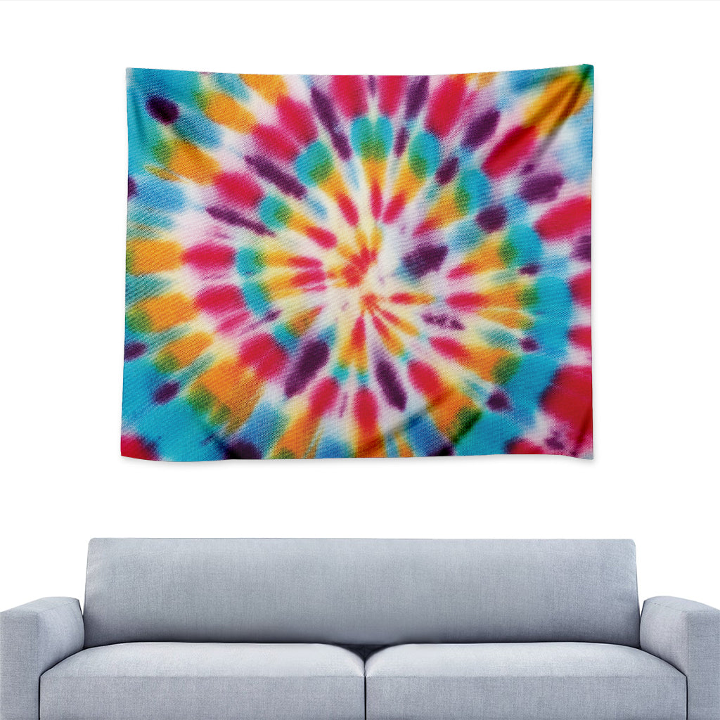 Bright Swirl Tie Dye Print Tapestry