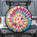 Bright Swirl Tie Dye Print Tire Cover