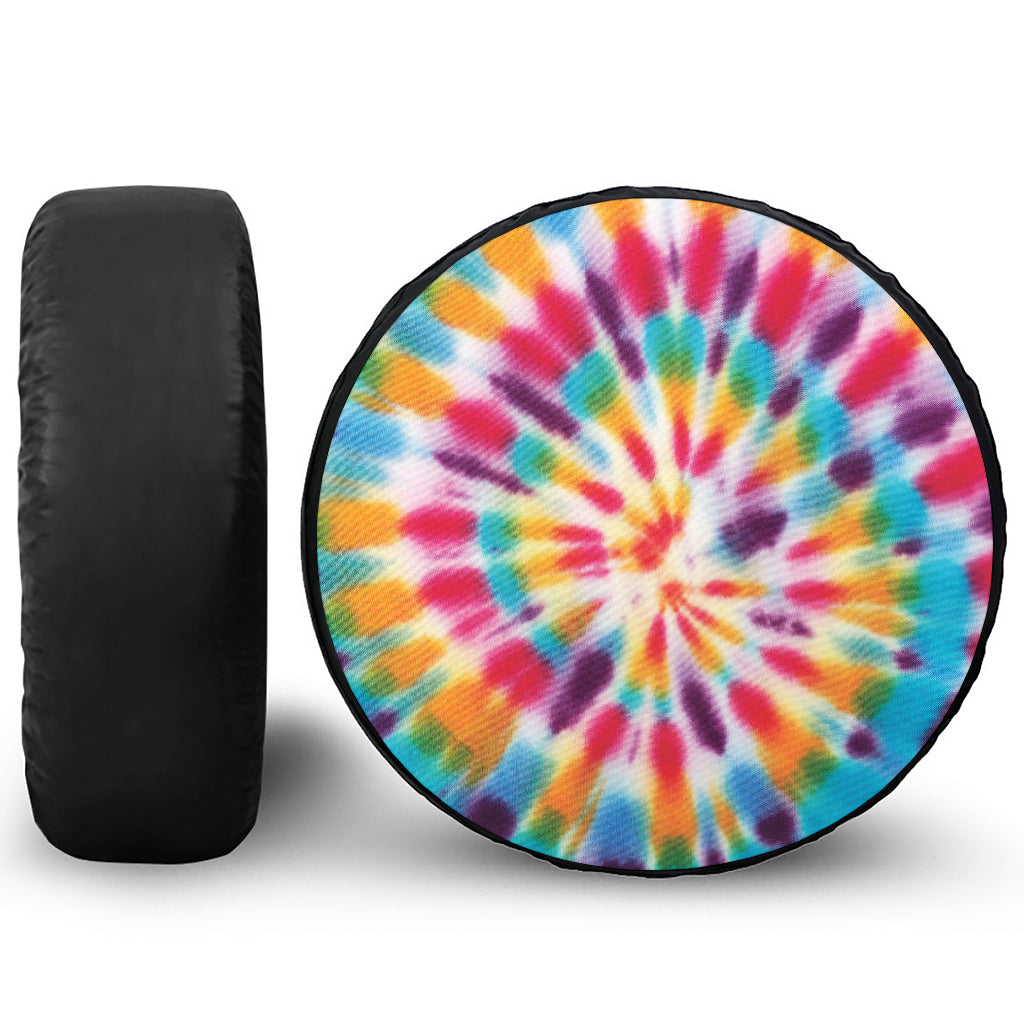 Bright Swirl Tie Dye Print Tire Cover