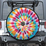 Bright Swirl Tie Dye Print Tire Cover With Camera Hole
