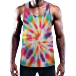 Bright Swirl Tie Dye Print Training Tank Top