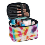 Bright Swirl Tie Dye Print Travel Makeup Bag