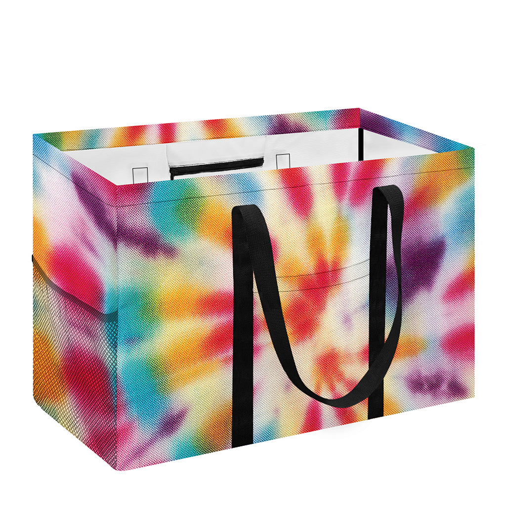 Bright Swirl Tie Dye Print Utility Tote Bag