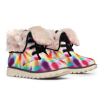 Bright Swirl Tie Dye Print Winter Boots