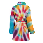 Bright Swirl Tie Dye Print Women's Bathrobe