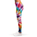 Bright Swirl Tie Dye Print Women's Leggings