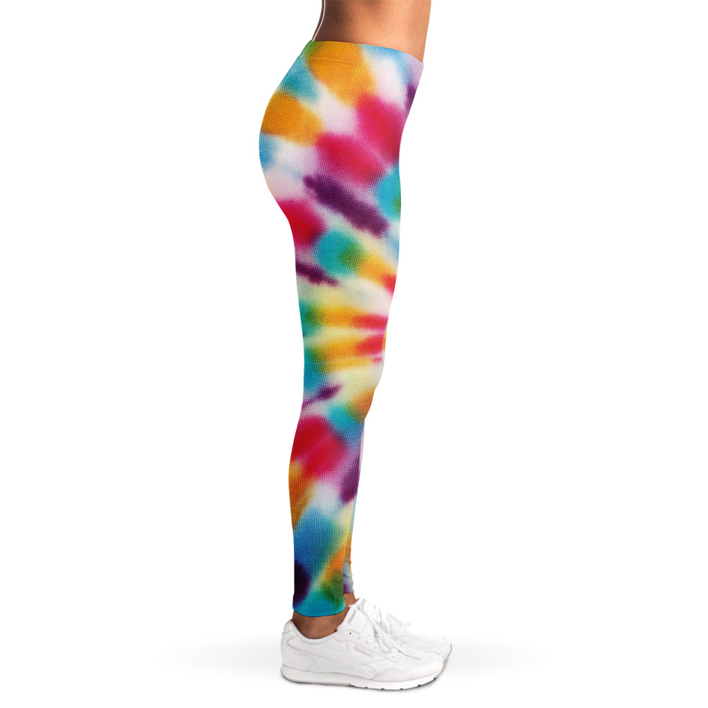 Bright Swirl Tie Dye Print Women's Leggings