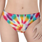 Bright Swirl Tie Dye Print Women's Thong