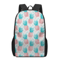 Bright Zig Zag Pineapple Pattern Print 17 Inch Backpack