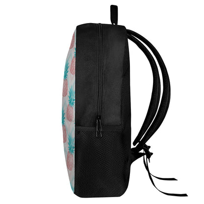 Bright Zig Zag Pineapple Pattern Print 17 Inch Backpack