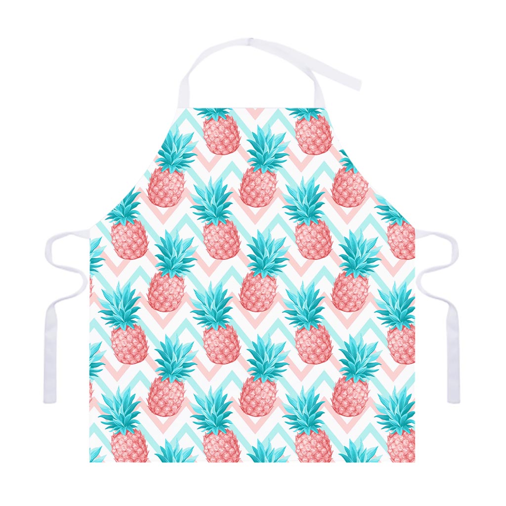 Bright Zig Zag Pineapple Pattern Print Adjustable Apron