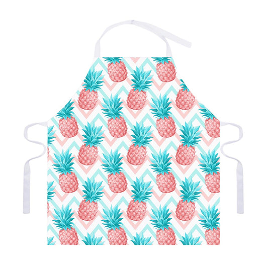 Bright Zig Zag Pineapple Pattern Print Adjustable Apron