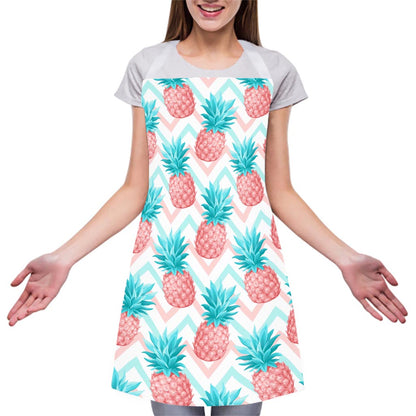 Bright Zig Zag Pineapple Pattern Print Adjustable Apron