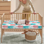 Bright Zig Zag Pineapple Pattern Print Baby Crib Sheet