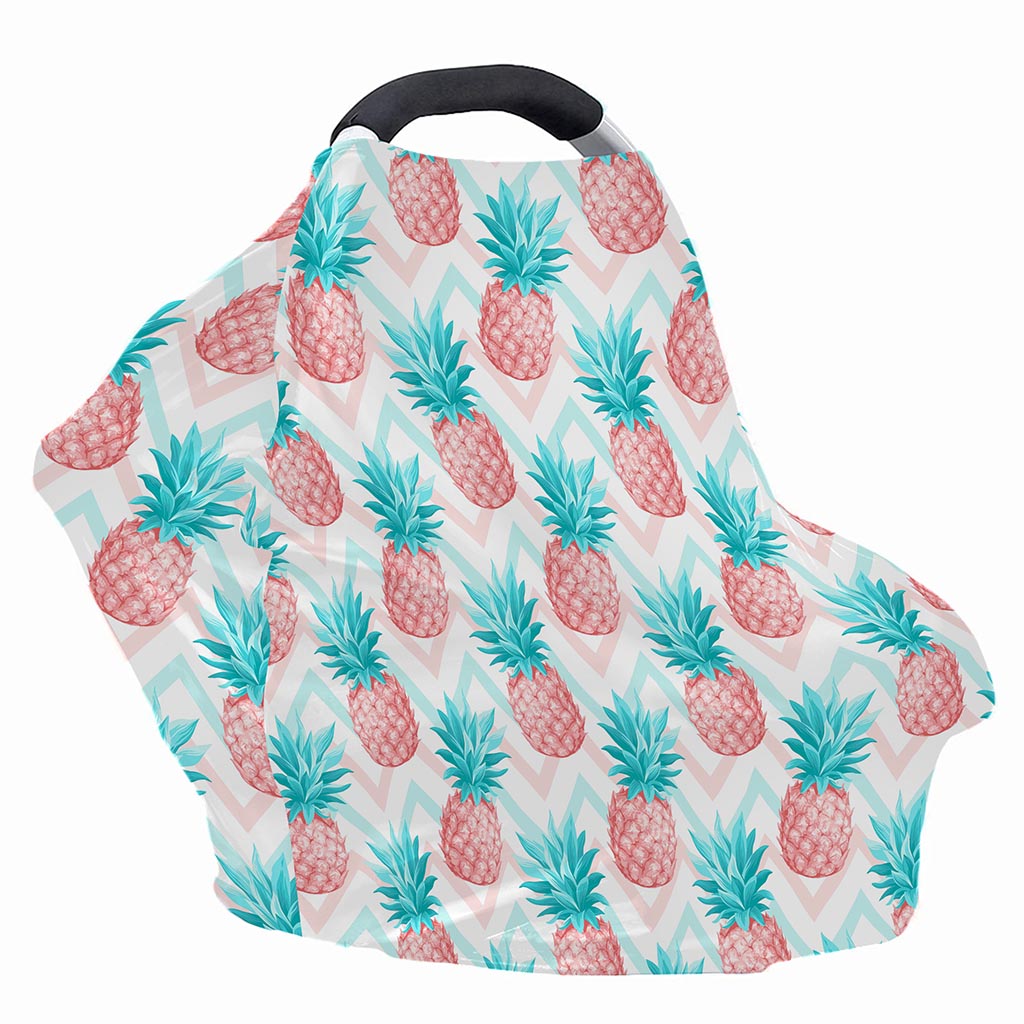 Bright Zig Zag Pineapple Pattern Print Baby Seat Cover