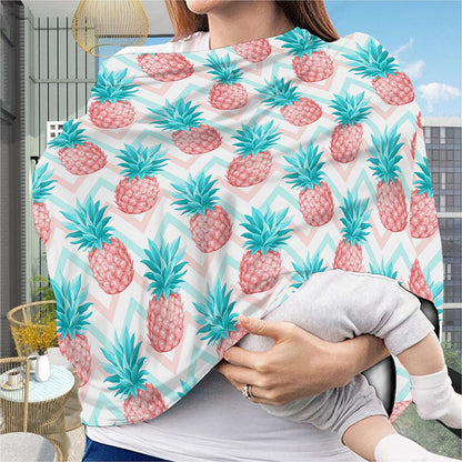 Bright Zig Zag Pineapple Pattern Print Baby Seat Cover