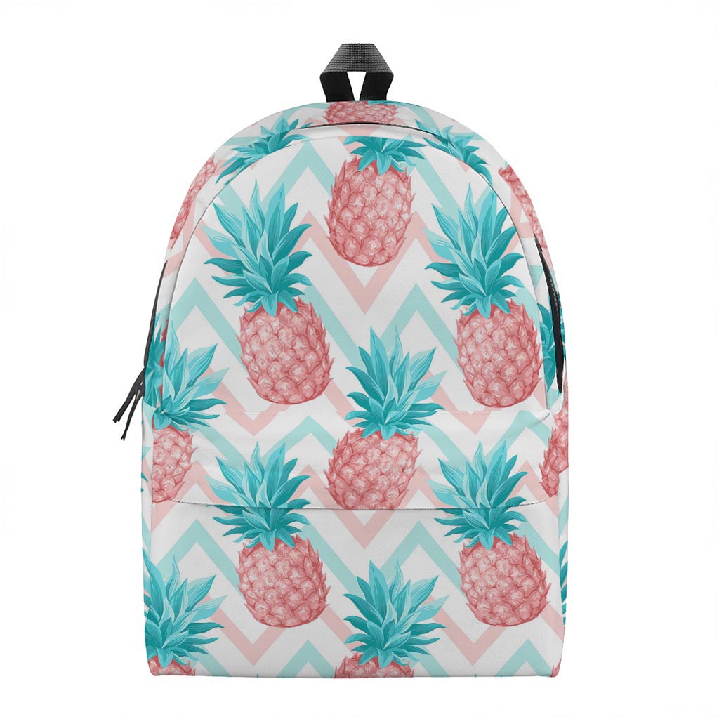 Bright Zig Zag Pineapple Pattern Print Backpack