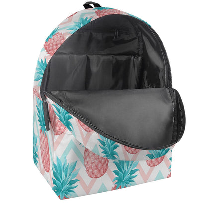 Bright Zig Zag Pineapple Pattern Print Backpack