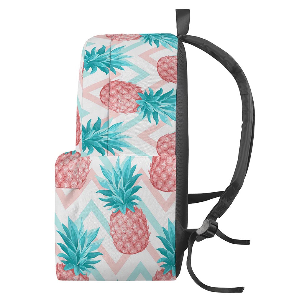 Bright Zig Zag Pineapple Pattern Print Backpack