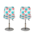 Bright Zig Zag Pineapple Pattern Print Bar Stool Covers