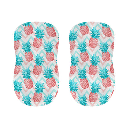 Bright Zig Zag Pineapple Pattern Print Bar Stool Covers