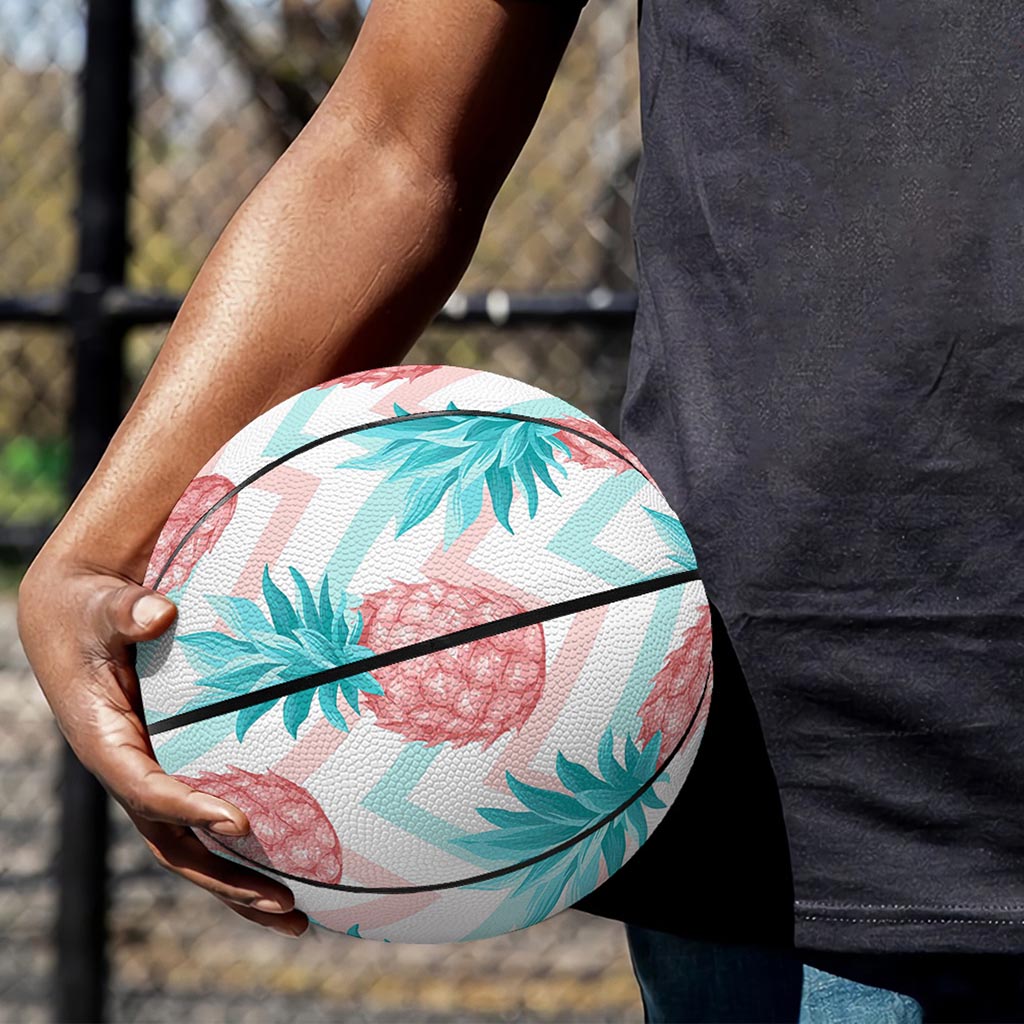 Bright Zig Zag Pineapple Pattern Print Basketball