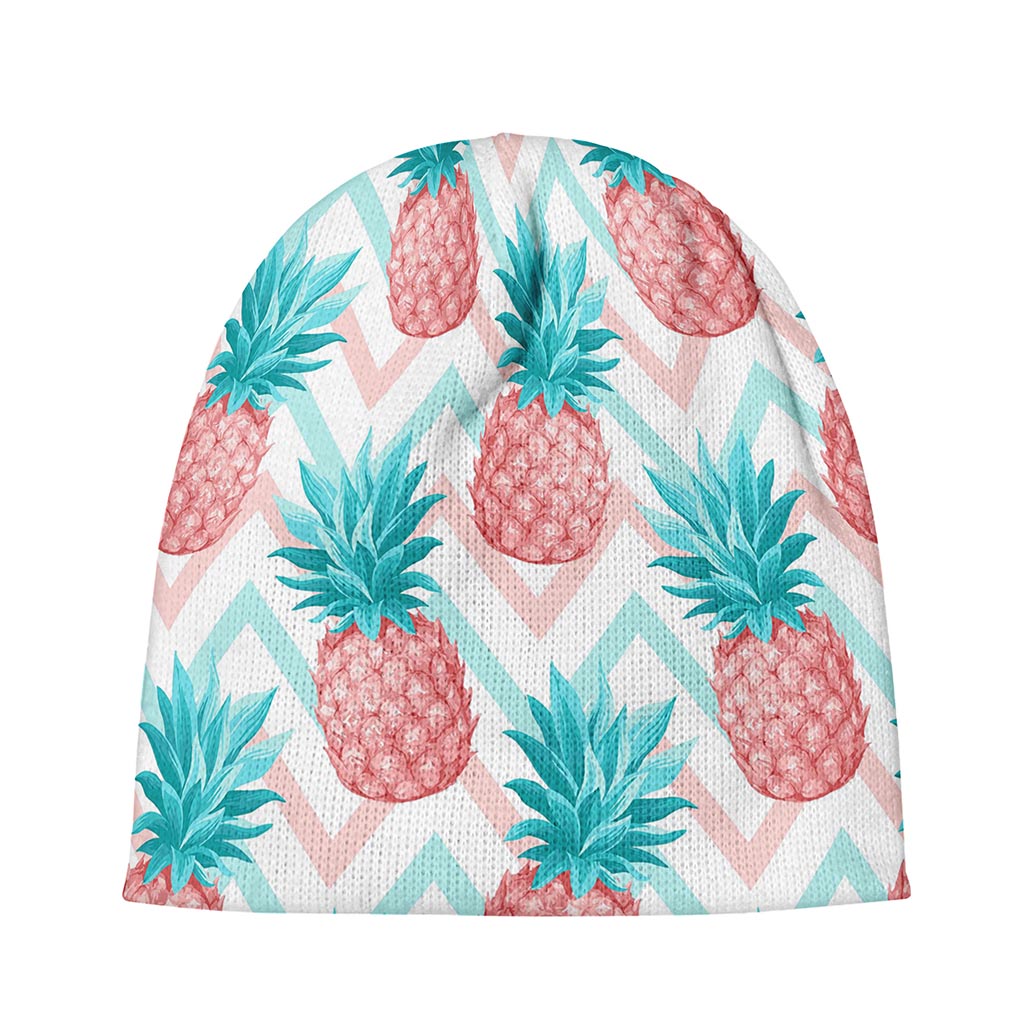 Bright Zig Zag Pineapple Pattern Print Beanie