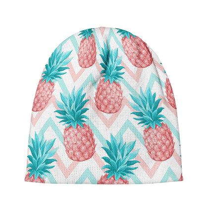 Bright Zig Zag Pineapple Pattern Print Beanie