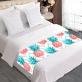 Bright Zig Zag Pineapple Pattern Print Bed Runner
