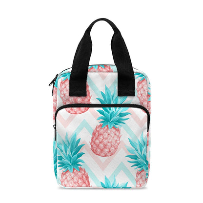 Bright Zig Zag Pineapple Pattern Print Bible Tote Bag