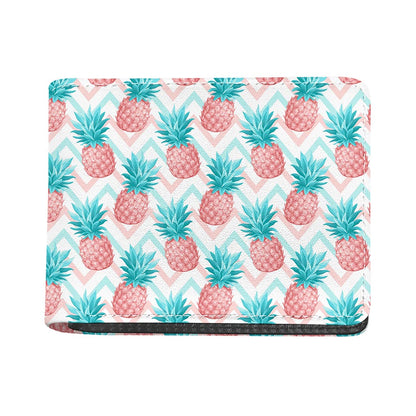Bright Zig Zag Pineapple Pattern Print Bifold Wallet