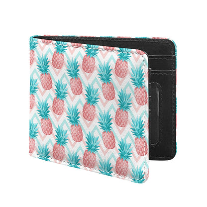 Bright Zig Zag Pineapple Pattern Print Bifold Wallet