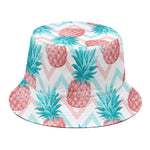 Bright Zig Zag Pineapple Pattern Print Bucket Hat