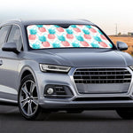 Bright Zig Zag Pineapple Pattern Print Car Windshield Sun Shade