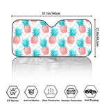 Bright Zig Zag Pineapple Pattern Print Car Windshield Sun Shade