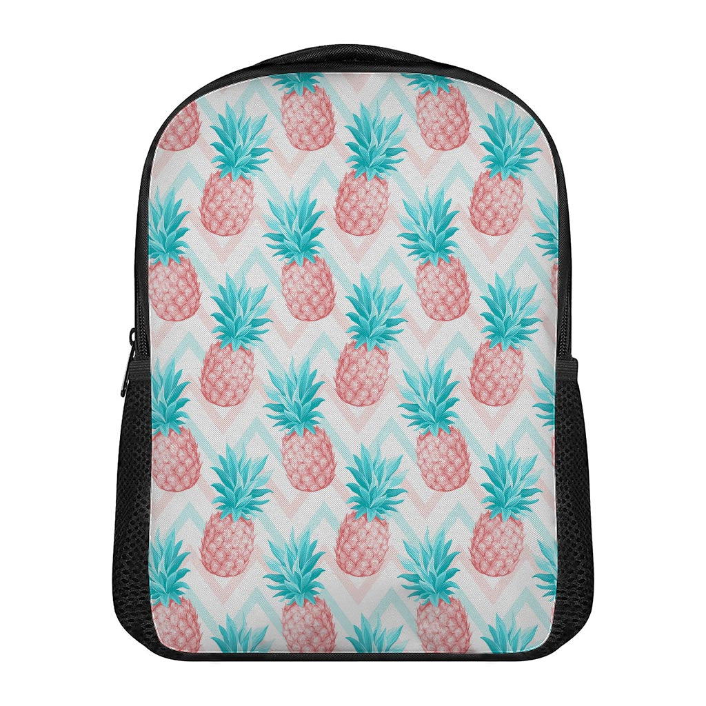Bright Zig Zag Pineapple Pattern Print Casual Backpack
