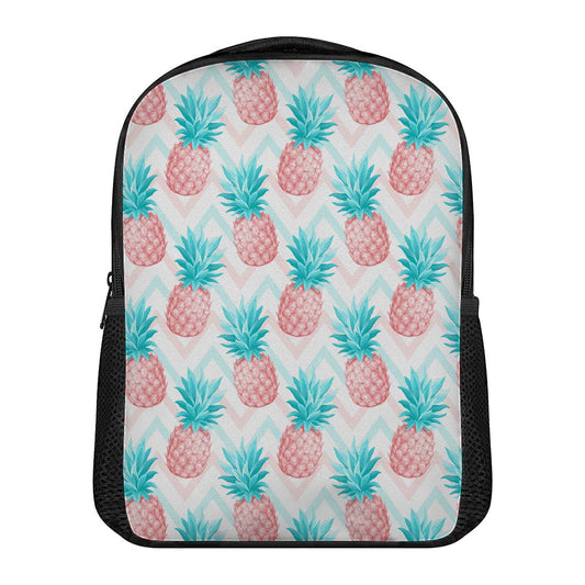 Bright Zig Zag Pineapple Pattern Print Casual Backpack