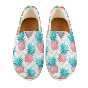 Bright Zig Zag Pineapple Pattern Print Casual Shoes