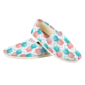 Bright Zig Zag Pineapple Pattern Print Casual Shoes