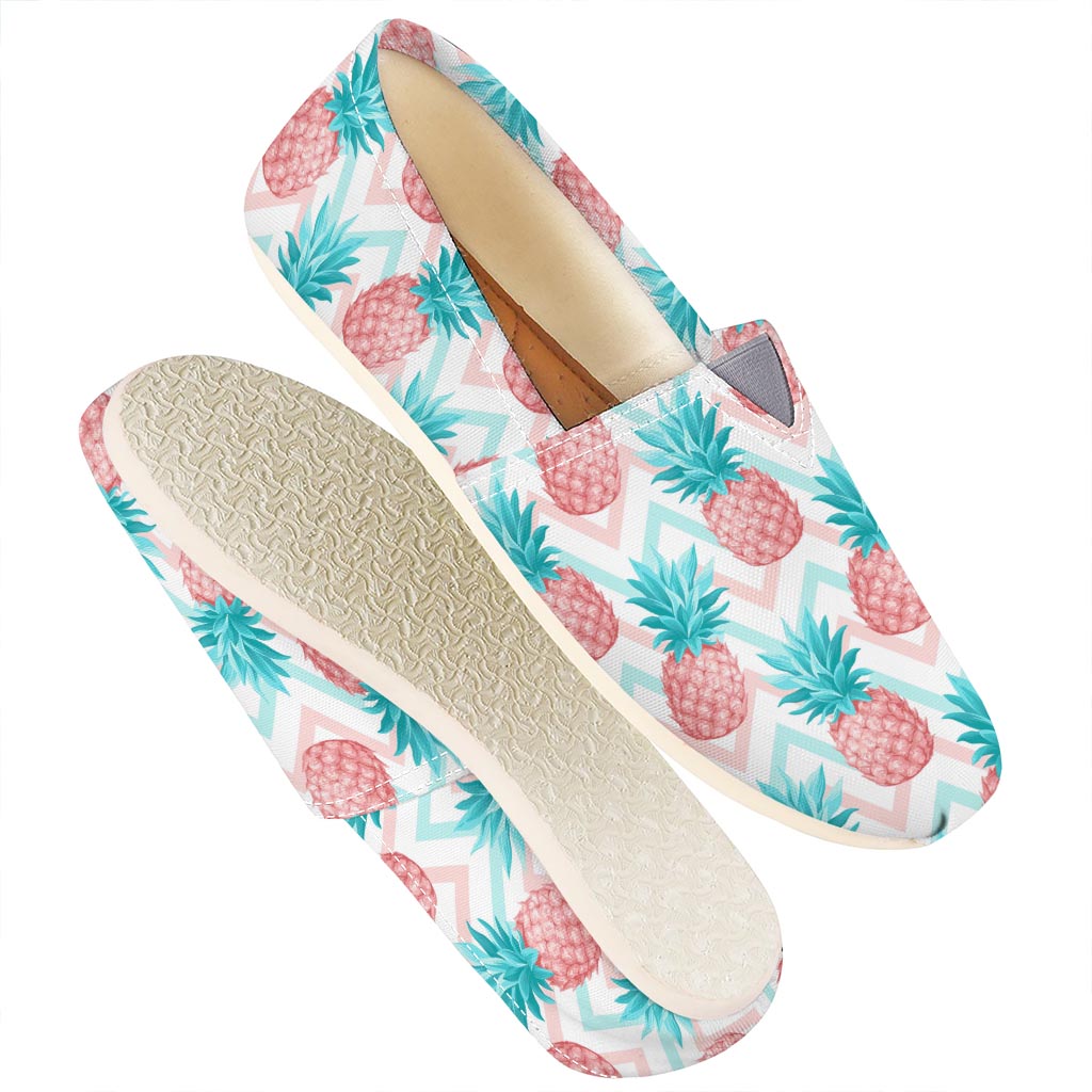 Bright Zig Zag Pineapple Pattern Print Casual Shoes