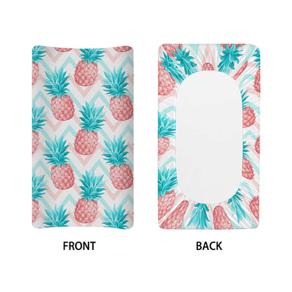 Bright Zig Zag Pineapple Pattern Print Changing Pad Cover