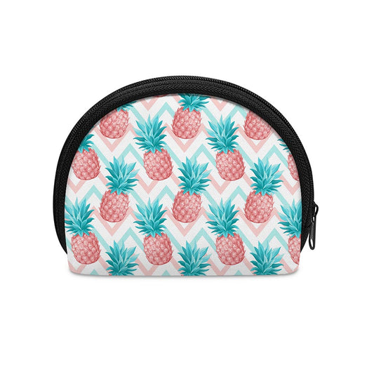 Bright Zig Zag Pineapple Pattern Print Coin Purse